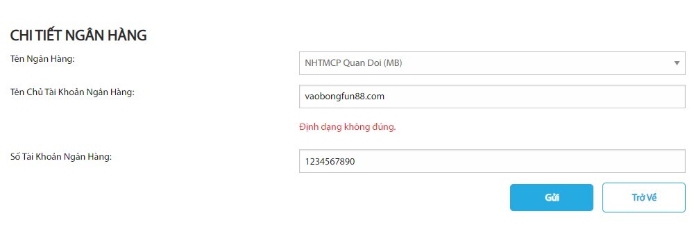 Xác nhận thông tin ngân hàng Xác nhận thông tin ngân hàng